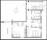 Grundriss der Wohnung 1.7 im Erdgescho�